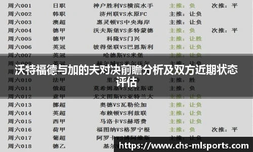 沃特福德与加的夫对决前瞻分析及双方近期状态评估